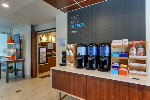Hotel photography of Holiday Inn Express coffee station
