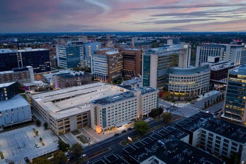 Hilton approved hotel photography for doubletree stl forest park Aerial 12